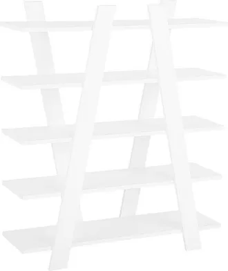 Beliani Beliani - Estantería librería blanca 116 x 100 cm 5 baldas escandinava Escalante