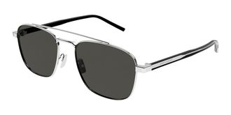 Saint Laurent SL 665 Asian Fit 002 Mens Sunglasses Silver Size 56