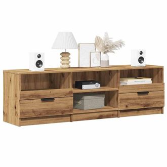 Berkfield Home TV Cabinet Artisan Oak 150x33.5x45 cm Engineered Wood in Brown