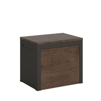 Itamoby Banco extensible 55x40/305 cm efecto madera nogal, hierro