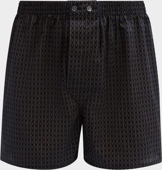 Derek Rose Men & apos;s Nelson Leaf-Print Boxer Shorts