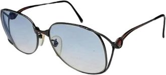 Saint Laurent Pre-owned Accessories, female, Blue, Size: ONE SIZE Pre-owned Vintage Sunglasses