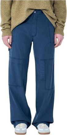 Maison Margiela Verstelbare Lichtgewicht Cargobroek - Heren - Straight fit broeken - Blauw - S - Katoen - Broeken