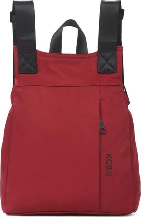 KCB Maze Large Anti-Theft Backpack | 100% Vegan | Compact Backpack for Women with Extra Security, cherry
