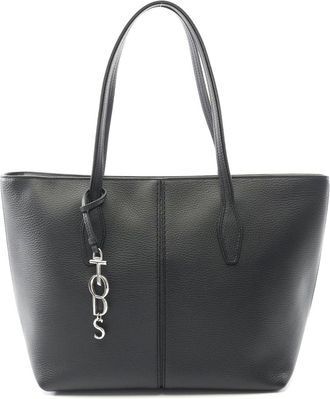 Tod's Tods Leather ANQ Tote Bag Black