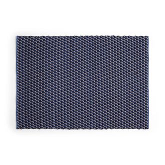 HAY Channel Teppich, 170 x 240 cm, blau / weiss