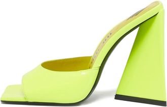 The Attico Sandali con punta quadrata - Verde