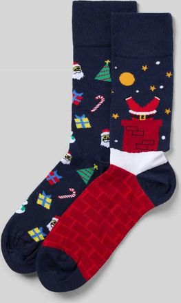 Christian Berg Socken mit geripptem Abschluss in Marine, Größe 39/42