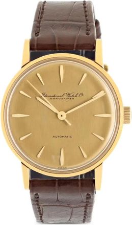 IWC Classic 34mm - unisex - 18kt Gold/Alligator - One Size