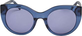 DKNY Oversized Cat Eye Zonnebril - Dames - Zonnebrillen - Blauw - ONE Size - Accessoires