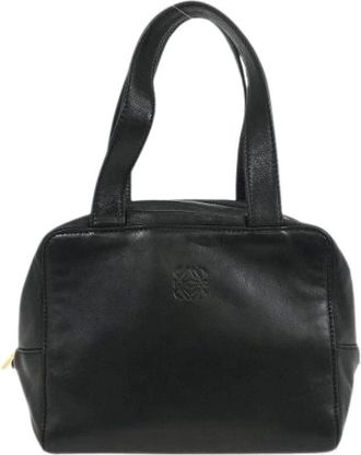 Loewe Pre-owned Handbags, female, Black, Size: ONE SIZE Pre-owned Leather Handbag