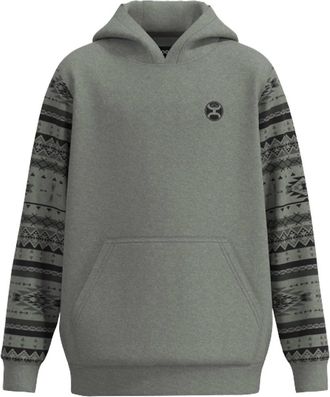 Hooey Mens Legendary Polar Fleece Hoody In Black/grey