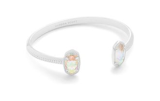 Kendra Scott Elton Silver Cuff Bracelet in Dichroic Glass