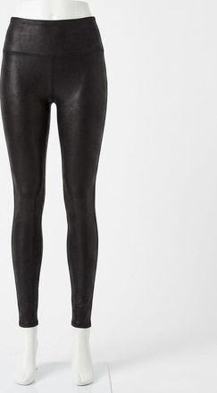 Spanx Faux Leather Fleece Lined Leggings In Black
