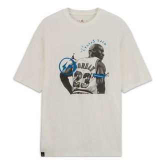 Nike Jordan Air Jordan x Travis Scott x Fragment Design T-Shirt Asia Sizing White Blue DJ0620-133