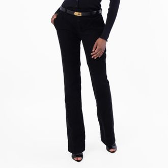 Saint Laurent Womens Low-Rise Bootcut Pants, Waist Size 26