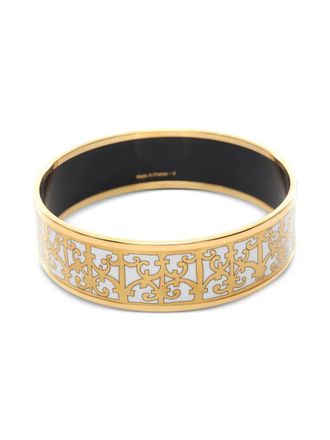Hermès 2010s Balcons du Guadalquivir Cloisonne bangle - women - Gold Plated/Enamel - One Size
