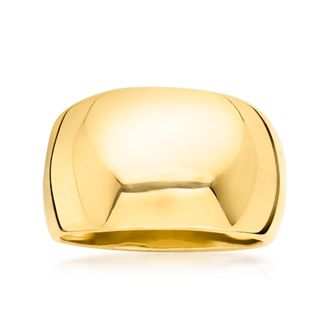Ross-Simons Italian 18kt Gold Over Sterling Dome Ring