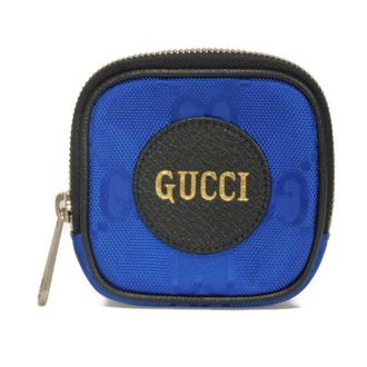 Gucci Blue Nylon Leather Coin Purse/Coin Case (Pre-Owned)