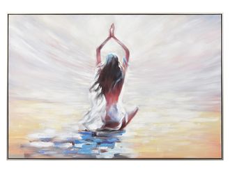 Schubiger M&ouml;bel Bild mit Rahmen Yoga am Strand