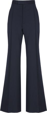 Vivienne Westwood Navy Blue High-Waisted Wide-Leg Wool Pants