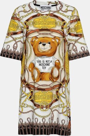 Moschino Multi Military Teddy Scarf Print Dress