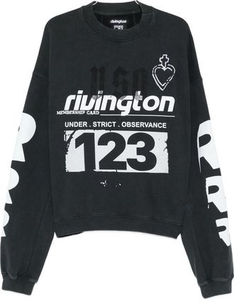 RRR123 Graphic-print Logo-sleeve Sweatshirt