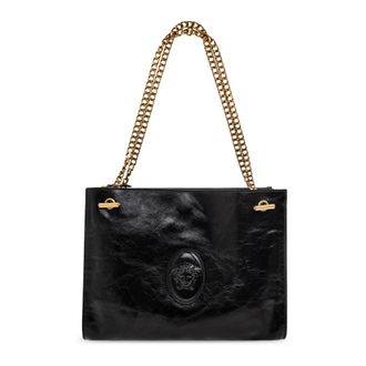 Versace Dames, Tassen, Zwart, Maat: ONE Size Leer