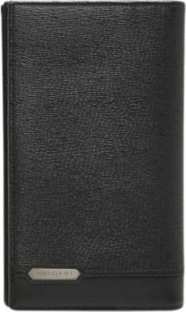 Bulgari Pre-owned Vintage Lange portemonnee (bi-fold) - Heren - Vintage Accessoires - Zwart - ONE Size - Leer - Vintage