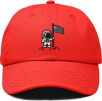 Dalix Moon Mission Dad Cap in Red at Nordstrom