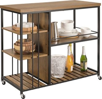 SoBuy Carrito De Servicio Camarera Con Ruedas Multiusos Con 5 Estantes 110 X 45 X 92 Cm Svw18-f Sobuy Es