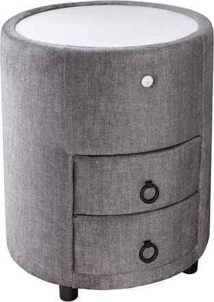 Global Interiors Runder Design Nachtisch Signum mit LED-Beleuchtung