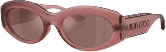 Jimmy Choo London Zonnebrillen - Dames - Zonnebrillen - Roze - 54 MM - Accessoires