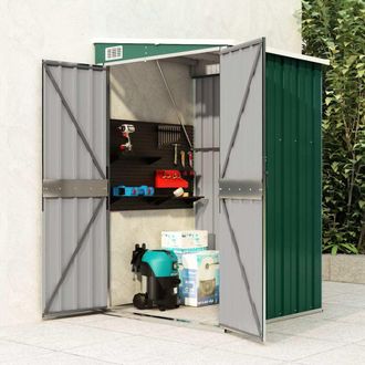 vidaXL Cobertizo De Jard&iacute;n Pared Acero Galvanizado Verde 118x100x178cm Vidaxl