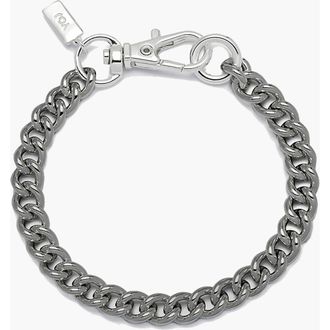 Yoj Curb Hook Bracelet in Gunmetal at Nordstrom
