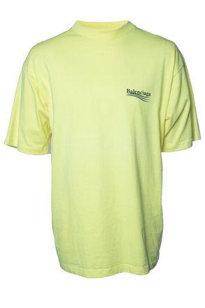 Balenciaga Pre-owned Mens yellow tshirt with logo