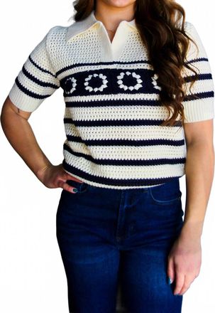 Skies Are Blue Clothing Sarah Knit Sweater In Cream