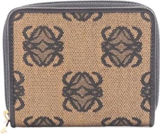Loewe Pre-owned Anagram Canvas Coin Case - Dames - Vintage Accessoires - Beige - ONE Size - Vintage