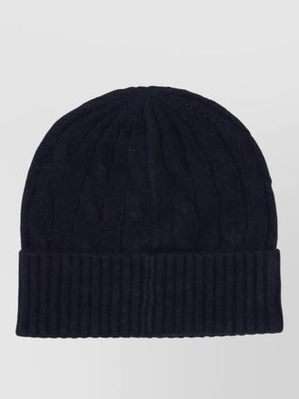 Ralph Lauren cable knit beanie hat ribbed cuff