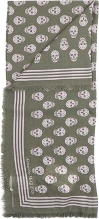 Alexander McQueen Alexander McQueen, Winter Scarves, male, Green, Size: ONE SIZE Silky Scarves