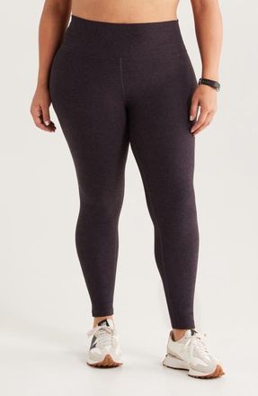 Zella Renew High Waist Leggings in Black Melange at Nordstrom, Size 2X