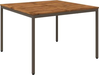 vidaXL Mesa De Cena De Jard&iacute;n Natural Y Caf&eacute; 110 X 108,5 X 75 Cm Vidaxl