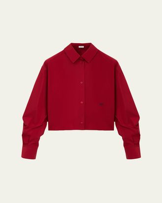 Loewe Cotton Poplin Boxy Button-Down Shirt