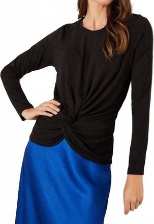 Karen Kane Twist Front Top In Black