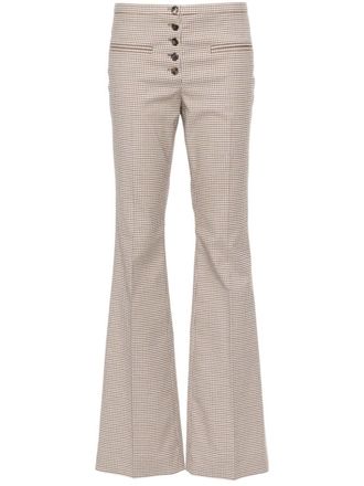 Courr&egrave;ges tailored checked trousers - White