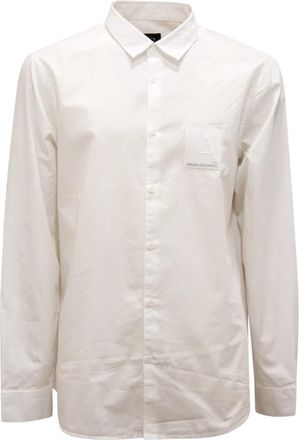 Armani Regular Fit Exchange Overhemd Off White - Heren - Casual Overhemden - Wit - 2XL - Overhemden