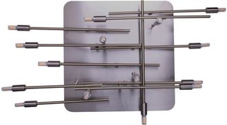 N&auml;ve Naeve Ancona L&aacute;mpara De Techo Semiempotrada De Acero En Blanco