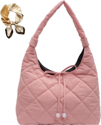 Generic Casual Commute Quilted Underarm Bag for Women,Trendy Large Capacity Shoulder Bags,Lightweight Soft Padded Handbag