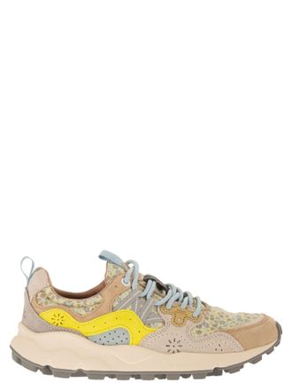 Flower Mountain Yamano 3 Sneakers In Suede And Technical Fabric