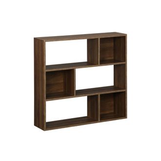 Sweeek Estanter&iacute;a de madera con 3 estantes, 6 compartimentos